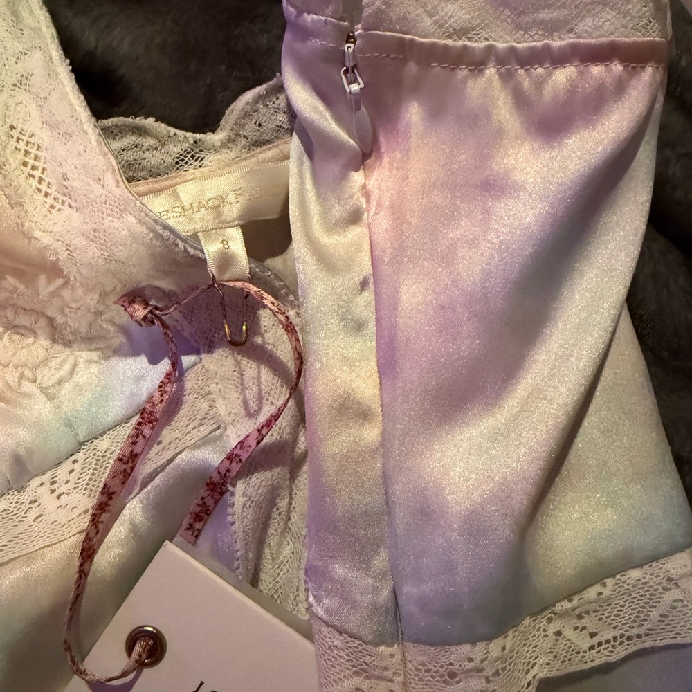NWT Love Shack Fancy Navie Mini Dress Fairytale tie dye, Size 8 - Picture 10 of 10